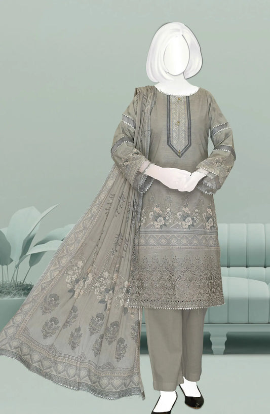 Husna Digital Printed Embroidered Lawn Slub Collection - DL 169