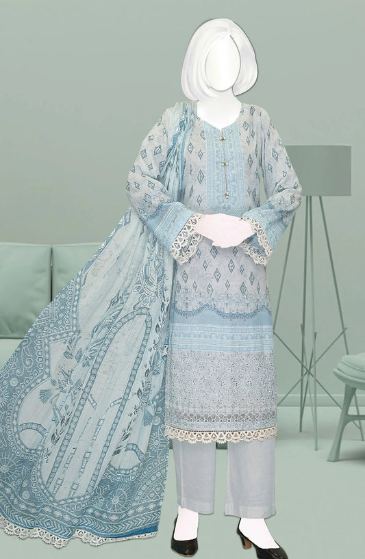 Husna Digital Printed Embroidered Lawn Slub Collection - DL 170