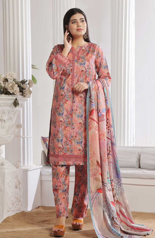 Designer Cotton Lawn 3 Pcs  Unstitched Printed Collection 2024 VOL 05 - DL 171
