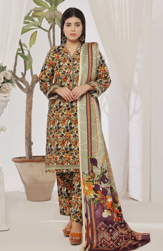 Designer Cotton Lawn 3 Pcs  Unstitched Printed Collection 2024 VOL 05 - DL 173