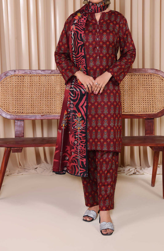 Al Karim Printed Cotton Lawn Unstitched 3 Piece Suit - DL 217 - ALK25DCL - Summer Collection