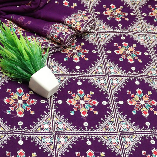 Dastkari Unstitched Exclusive Embroidered Crinkle Chiffon Collection 2023 - DUEEC 05