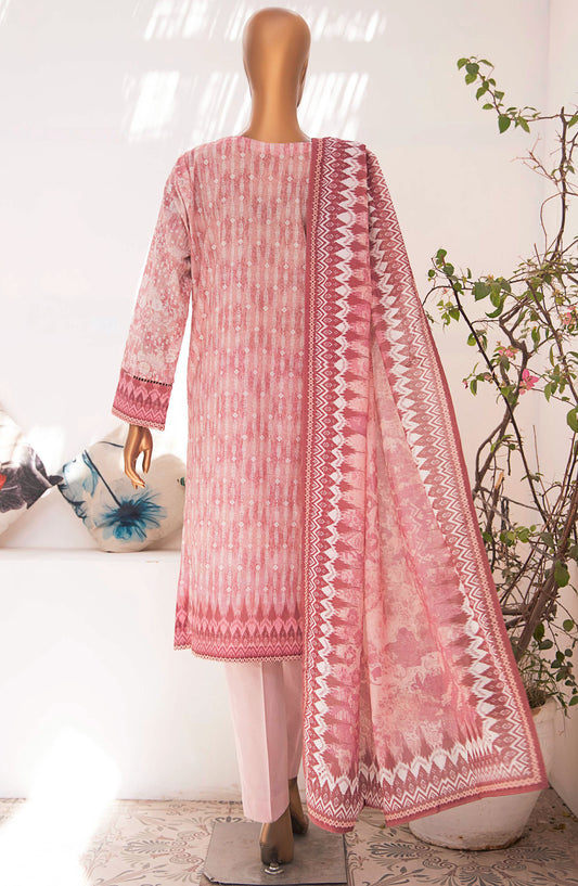Elegant by HZ Textile Embroidered Lawn Unstitched 3 Piece Suit - EC-937 - HZ25EEL - Pink - Summer Collection