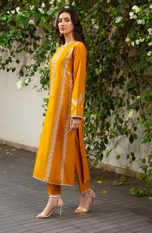 Muse Embroidered 2 Pc Pret Collection By TNG Store Ember (Rustic)