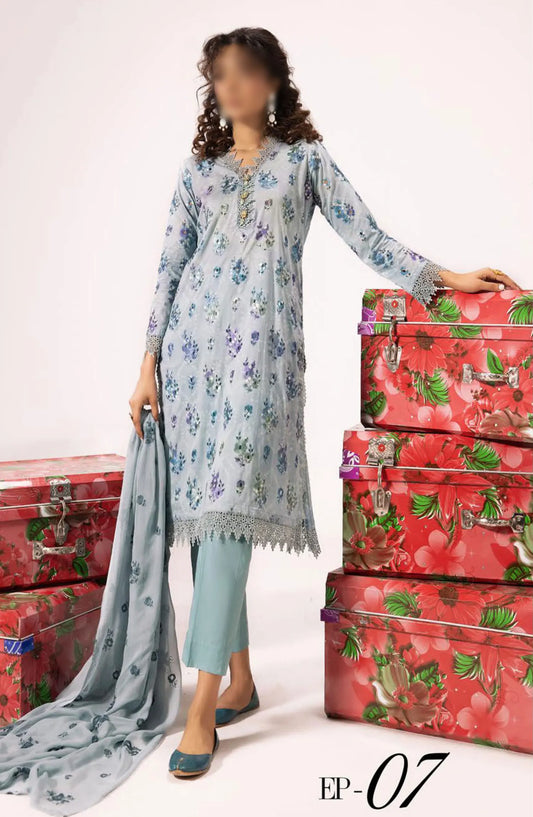 Printkari Exclusive Lawn Collection By Khoobsurat - EP 07