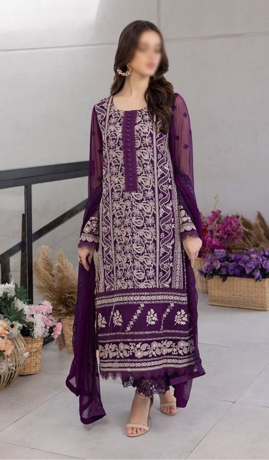 ES 028 Pansy Petals Azure Ensembles 3pcs - Catalogue