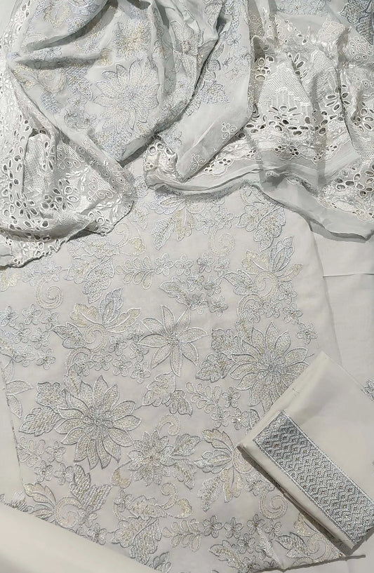 EXCLUSIVE Unstitched Luxury Embroidered Swiss Collection 2024 - EULES 02