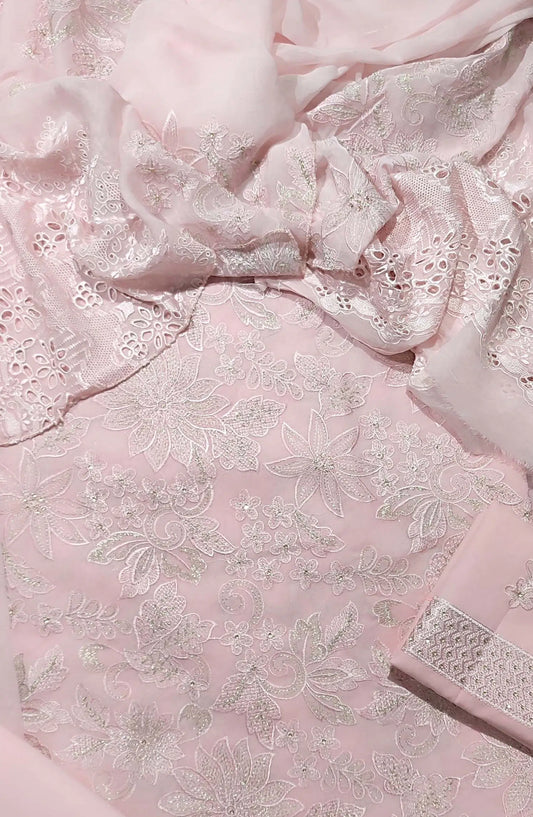 EXCLUSIVE Unstitched Luxury Embroidered Swiss Collection 2024 - EULES 03