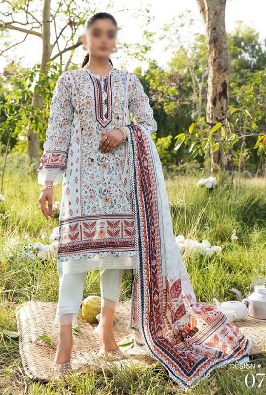 Design 07 ANUM DIGITAL PRINTED LAWN  Collection Vol 03