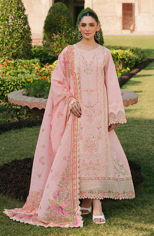 Sarang by Fiona Embroidered Lawn Unstitched 3 Piece Suit - Cemila - FIO25SL - Pink - Summer Collection