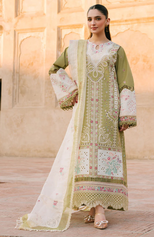 Sarang by Fiona Embroidered Lawn Unstitched 3 Piece Suit - Talia - FIO25SL - Green - Summer Collection