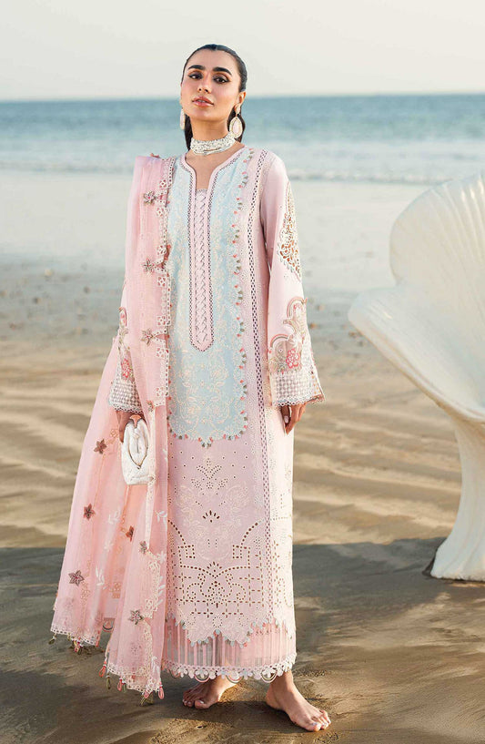 Sahil by Qalamkar Chikankari Lawn Unstitched 3 Piece - FK 08 Reem - Q25S - Summer Collection