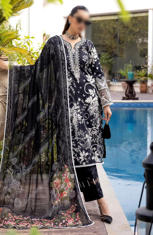 Minha Florum Luxury Embroidered Lawn Collection - FL-11