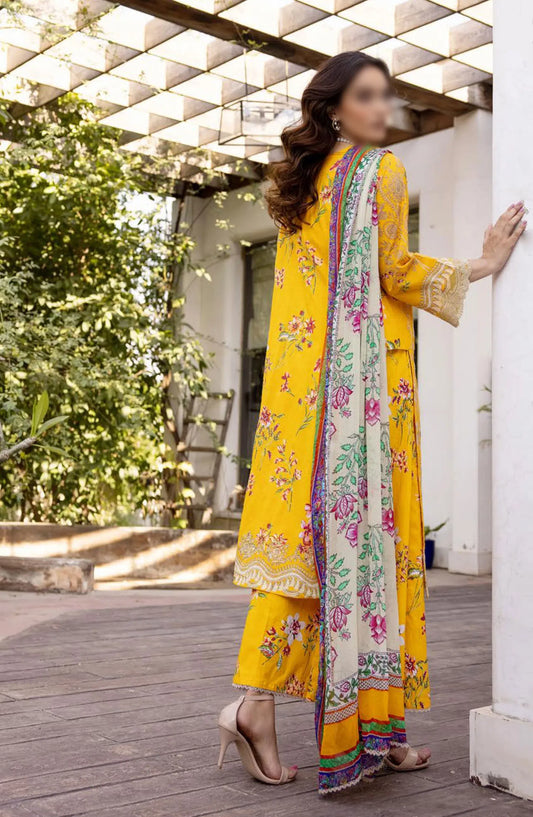 Minha Florum Luxury Embroidered Lawn Collection - FL-15
