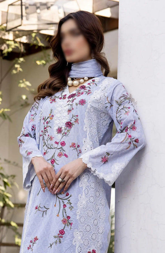 Minha Florum Luxury Embroidered Lawn Collection - FL-16