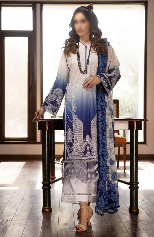 Minha Florum Luxury Embroidered Lawn Collection - FL-18