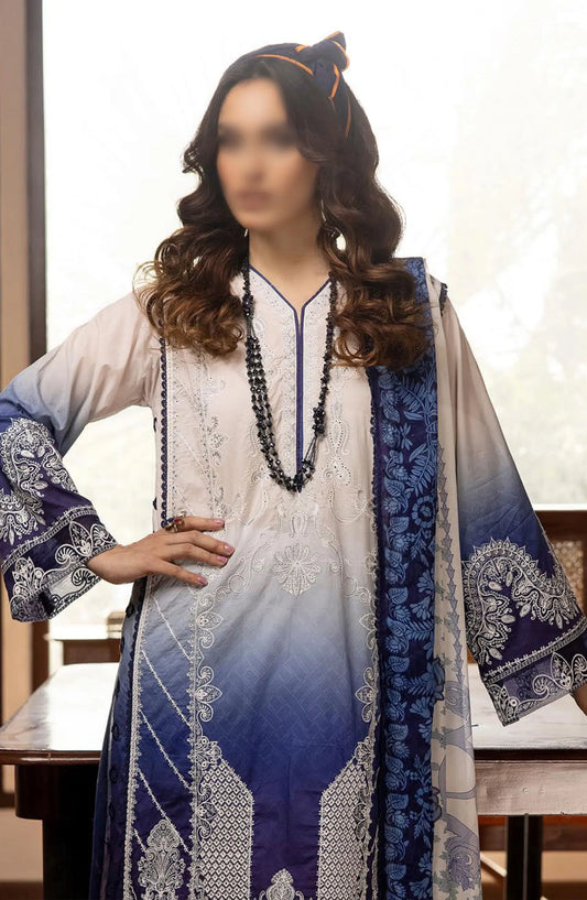 Minha Florum Luxury Embroidered Lawn Collection - FL-18