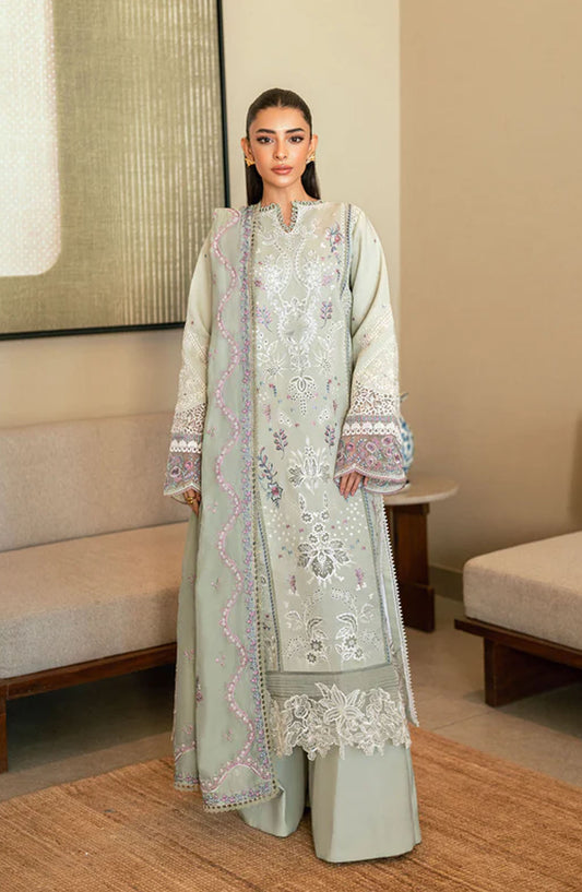 Florent Embroidered Lawn Unstitched 3 Piece Suit - FL-06 B - FL25ELL - Blue - Summer Collection