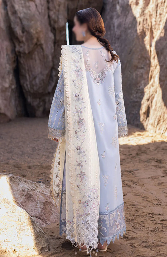 Qalamkar SAHIL KINARE Luxury Lawn Collection 2024 - FP-04 FIRUZE