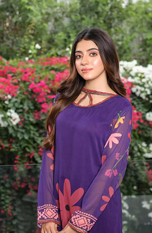 Jahanara Festive Stitched 2 Pc Collection By Nazmina - FR-761 Stunning embellishment dress