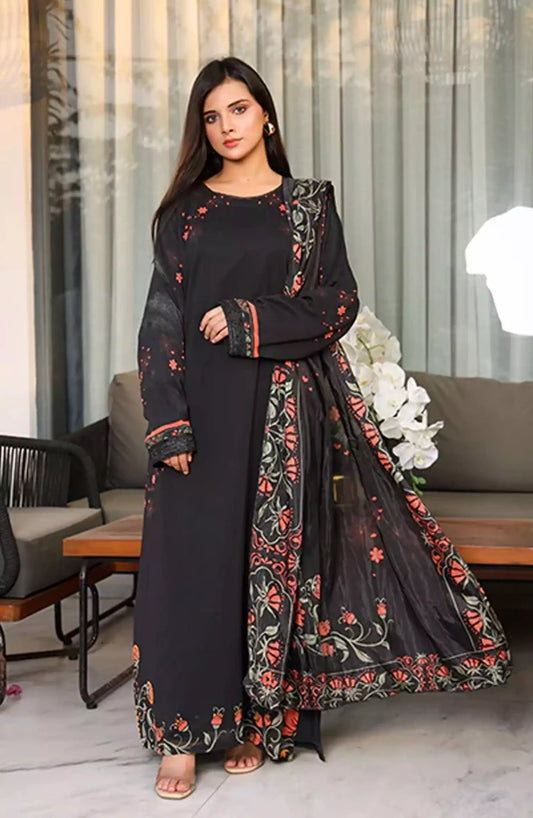 Jahanara Festive Stitched 2 Pc Collection By Nazmina - FR-765 Sleek Sheath dress