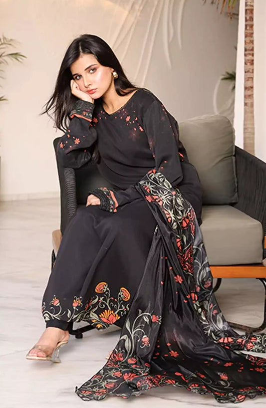 Jahanara Festive Stitched 2 Pc Collection By Nazmina - FR-765 Sleek Sheath dress