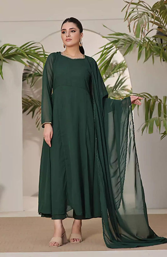Ethereal Patels Stitched Collection By Nazmina - FRT-63 Emerald Elegance