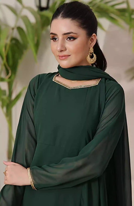 Ethereal Patels Stitched Collection By Nazmina - FRT-63 Emerald Elegance