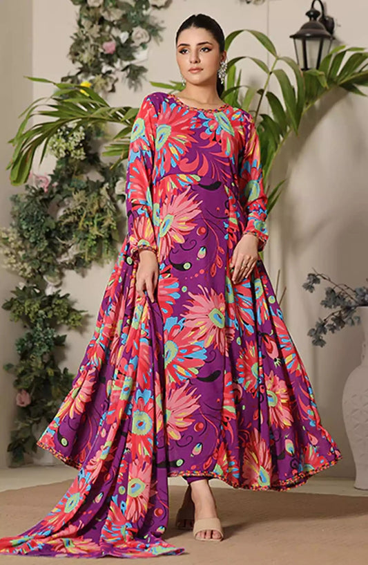 Ethereal Patels Stitched Collection By Nazmina - FRT-65 Move Printed Affair
