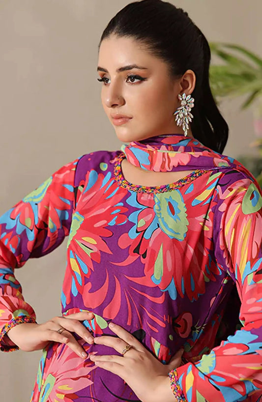Ethereal Patels Stitched Collection By Nazmina - FRT-65 Move Printed Affair