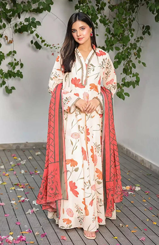 Jahanara Festive Stitched 2 Pc Collection By Nazmina - FRT-81 Flowy Halter Dress