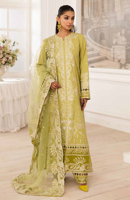 Mira by Freesia Embroidered Lawn Unstitched 3 Piece Suit - FS-50115 Mozhdeh - MNM25MLL - Green - Summer Collection