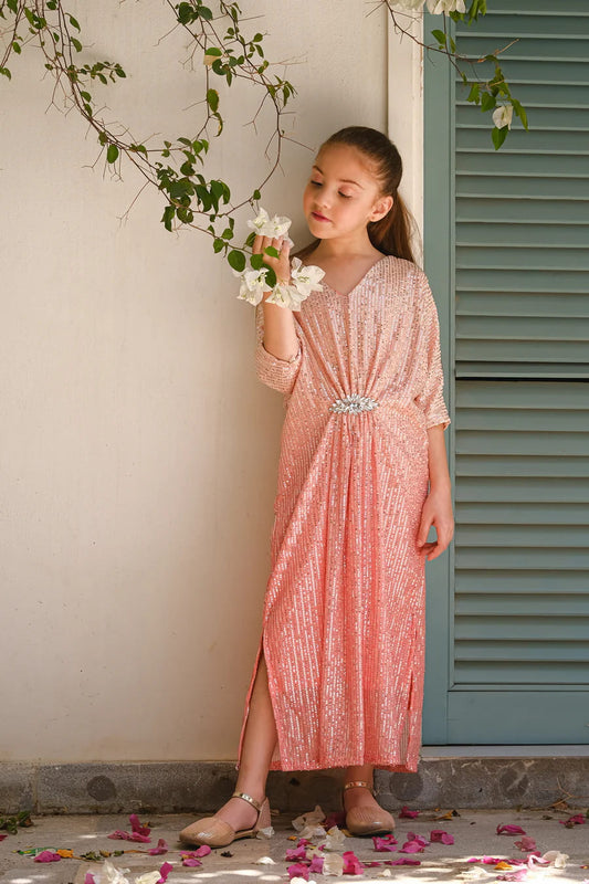 Sunset - 1pc Embeshilled - Pink