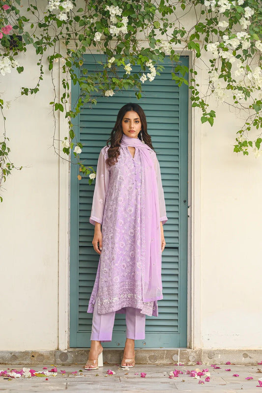 Lavender Dream - 3-Piece Luxury Chiffon