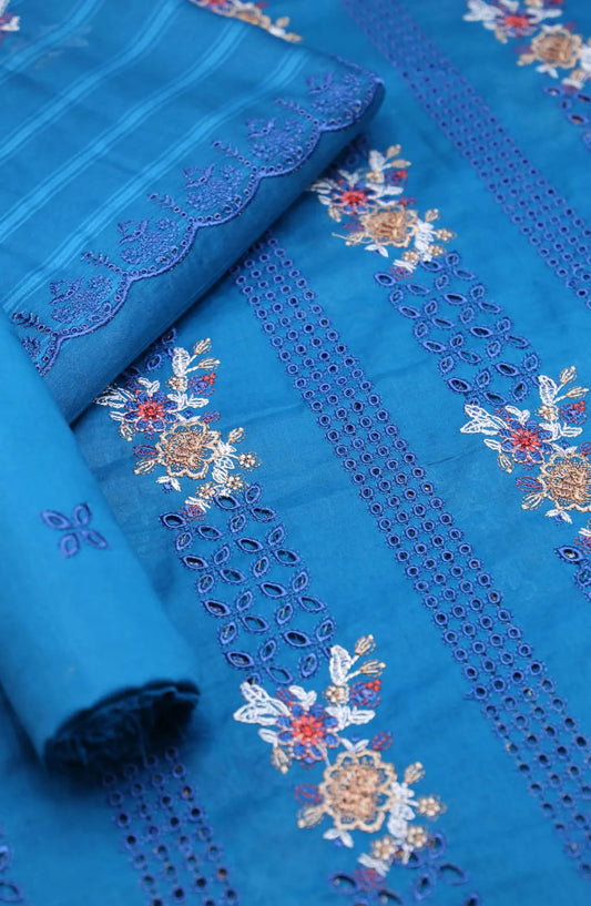 Florence Unstitched Luxury Embroidered Lawn Collection 2024 - FULEL-01