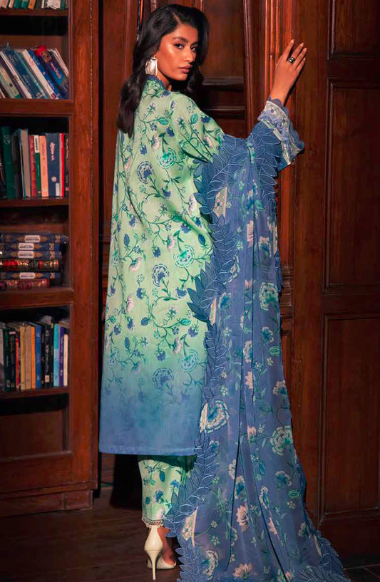 Glam Girl by Nureh Embroidered Lawn Unstitched 3 Piece Suit - GL-15 - NU25GG - Green - Summer Collection