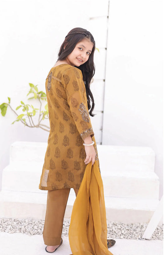 Chamak Dhamak Mother Daughter Formal Collection - HS 150 K (Mustard)