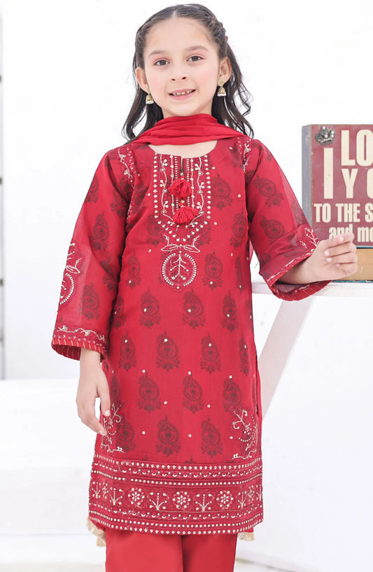 Chamak Dhamak Mother Daughter Formal Collection - HS 150 K (Red)
