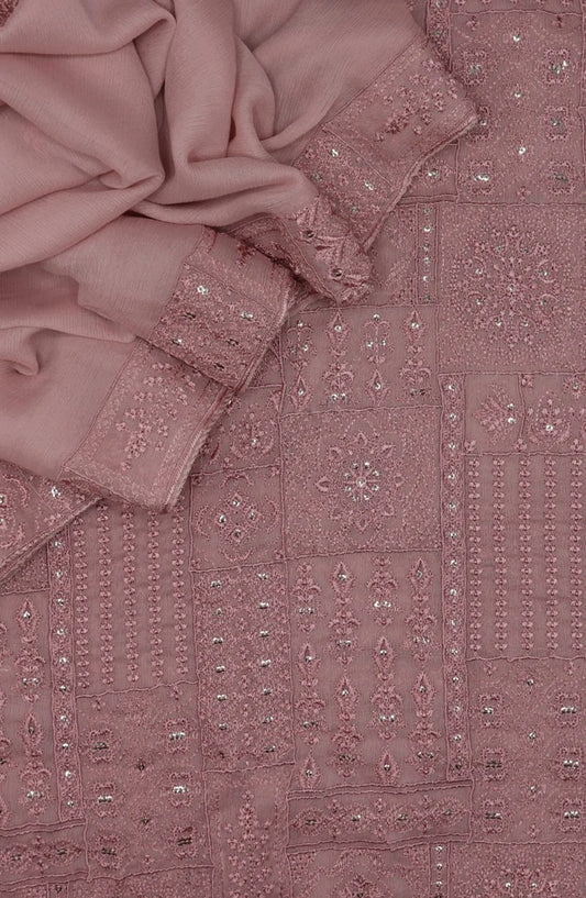 Haneen Unstitched Exclusive Embroidered Crinkle Chiffon Collection 2024 - HUEEC 07