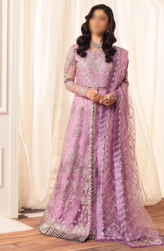 Hemline By Mushq Aura Debet Wedding Unstitched 2024 p1 - HUNWD240107 HEATHER