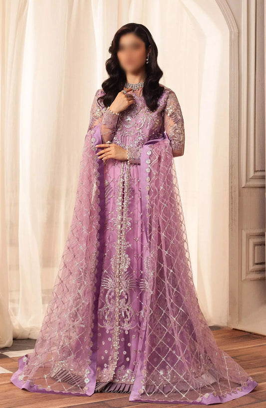 Hemline By Mushq Aura Debet Wedding Unstitched 2024 p1 - HUNWD240107 HEATHER