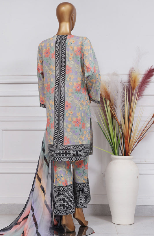HZ Textile Printed Lawn Stitched 3 Piece Suit - PWW-104 Floral Vibes - HZ25PANC - Summer Collection