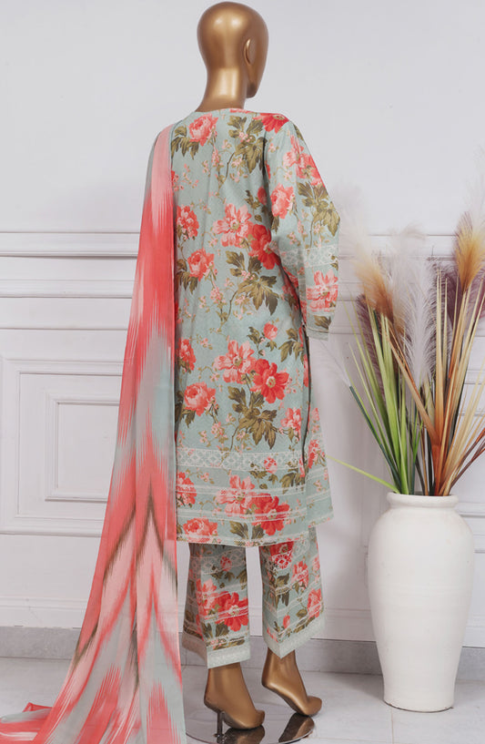 HZ Textile Printed Lawn Stitched 3 Piece Suit - PWW-102 Moss Garden - HZ25PANC - Summer Collection