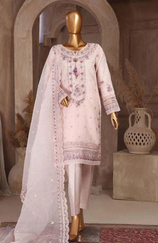 HZ RTW Falsafaa Formals Embroidered Organza Collection Vol 02 - HZK 108 POWDER PINK