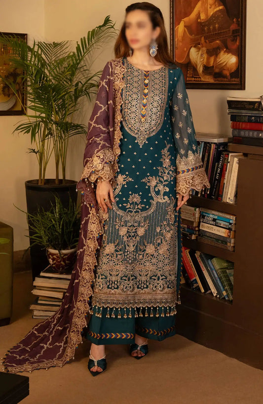 Noor Jahan Luxury Chiffon Collection 2024 - I-208 Aaina