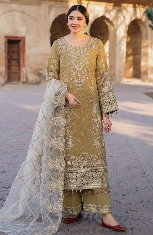 Meeras by Imrozia Embroidered Organza Unstitched 3 Piece Suit - I-226 Rutaj - IMP25MF - Green - Festive Collection