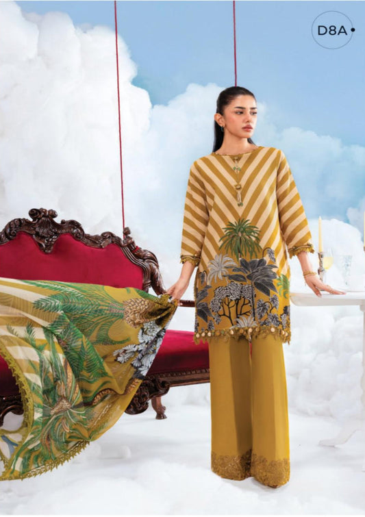 M Basics By Maria. B Unstitched 3 Piece Lawn Suite - MB-CUSV14-08A - MB26CUSV14 - Summer Collection D-15