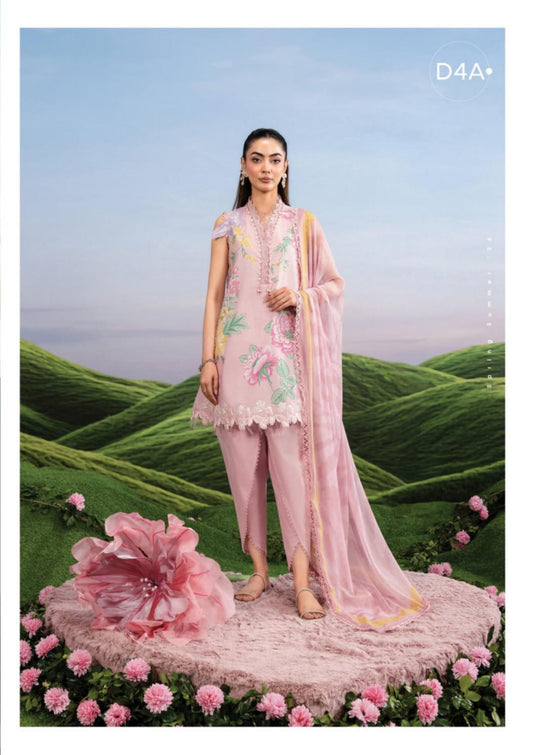 M Basics By Maria. B Unstitched 3 Piece Lawn Suite - MB-CUSV14-04A - MB26CUSV14 - Summer Collection D-7