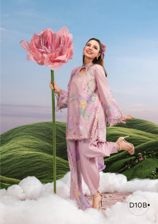 M Basics By Maria. B Unstitched 3 Piece Lawn Suite - MB-CUSV14-10B - MB26CUSV14 - Summer Collection D-20