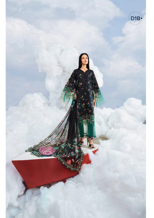 M Basics By Maria. B Unstitched 3 Piece Lawn Suite - MB-CUSV14-01B - MB26CUSV14 - Summer Collection D-2